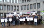 Salford Council Cuts Meeting Protest